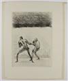 ANDRÉ DUNOYER DE SEGONZAC Group of 10 boxing etchings.